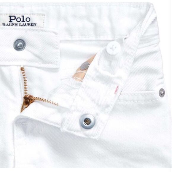 Polo Ralph Lauren Plains Wash White Denim Shorts - Picture 2 of 6